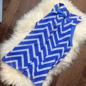 Blue chevron BCX summer top